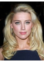Long Wavy Lovely Human Hair Lace Front Wig 
