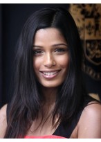 Black Long Straight Lace Front 100% Human Hair Wig 