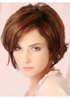 Medium Length Waves Human Hair Wig 