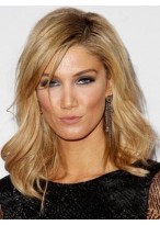 Medium Length Wavy Lace Front Human Hair Wig 