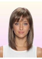 Mid-Length Lace Front Human Hair Wig 