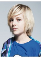 Short Blonde Kids Wig 