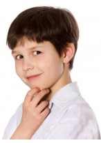 Short Brown Capless Kids Wig 