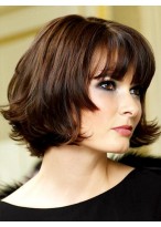 Medium Length Human Hair Wig With Little Curls 