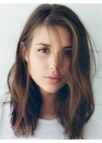 Lace Front Lovely Human Hair Straight Wig 