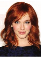 Medium Length Lovely Wavy Lace Front Synthetic Wig 