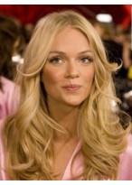 Long Wavy Human Hair Lace Front Wig 