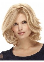 Medium Wavy Blonde Lace Wig 