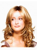 Centre Parting Hairstyle Synthetic Wavy Lace Wig 