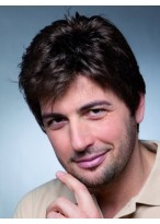 Human Hair Mono Mens Wig 