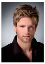 Full Lace Straight Short Brown Men Wig 