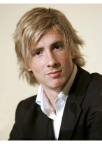 Short Blonde Wavy Remy Hair Mens Wig 
