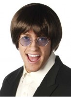 Black Short Straight Synthetic Mens Wig 