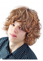 Cheap Capless Short Synthetic Men Wig 