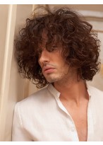 Capless 100% Indian Remy Hair Mens Wig 