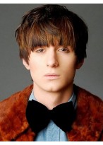 Human Hair Capless Mens Wig 