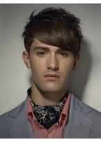 Mens Short Straight Synthetic Wig 