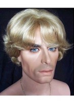 Cheap Short Synthetic Capless Mens Wig 