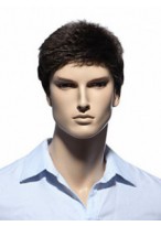 Short Straight Capless Men Wig 