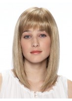 Shoulder Length Synthetic Wig with Full Bangs 