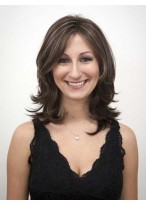 Length Synthetic Wig With Flicked Out Ends 