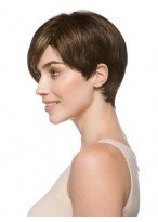 Blonde Monofilament Straight Short Boycuts Wig 