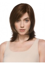 Medium Wavy Monofilament Brown Wig 