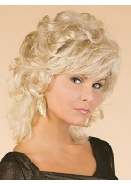 Medium Synthetic Capless Wavy Wig 