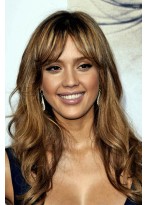 Wavy Brown Capless Synthetic Wig 