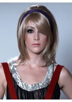Medium Wavy Blonde 3/4 Wig 