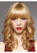 Wavy Medium Length Capless Synthetic Wig 