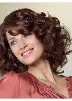 Charming Wavy Medium Length Lace Front Synthetic Wig 