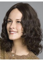 Medium Length Lace Front Wavy Synthetic Wig 