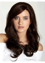 Long Wavy Remy Human Hair 3/4 Wig 