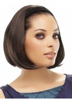 Medium 3/4 Wig With Black Velvet Attached Headband 