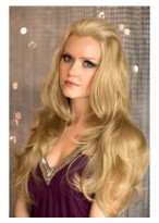 Long Loose Wavy Blonde 3/4 Wig 