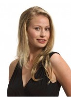 Long Straight Synthetic 3/4 Wig 