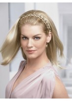 Straight 3/4 Wigs with Braided Headband 