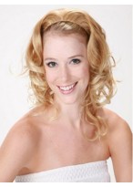 Long Wavy 3/4 Capless Wig 