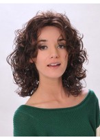 Wavy Capless Medium Synthetic 3/4 Wig 