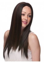 Long Straight Capless Synthetic Hair 3/4 Wig 