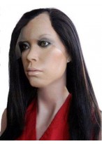 Long Silky Straight Remy Human Hair U Part Wig 