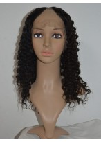 Spiral Curls Remy Hair U Part Wig 