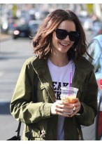 Gorgeous Lily Collins Lace Front Remy Human Hair Wig 