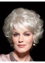100% Hand-tied Comfortable Wig Gray Wig 
