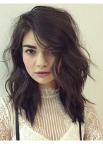 Charming Capless Remy Human Hair Wavy Wig 