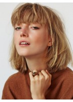 Attractive Capless Remy Human Hair Wig 