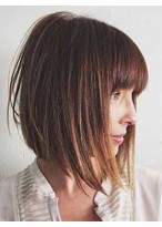 Good Looking Remy Human Hair Capless Wig 