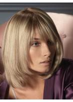 Flattering Human Hair Straight Capless Wig 
