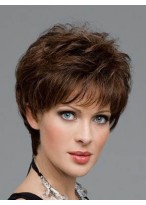 Durable Human Hair Wavy Capless Wig 
